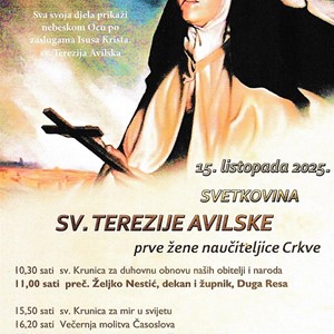 Proslava svetkovine sv. Terezije Avilske u Karmelu u Brezovici